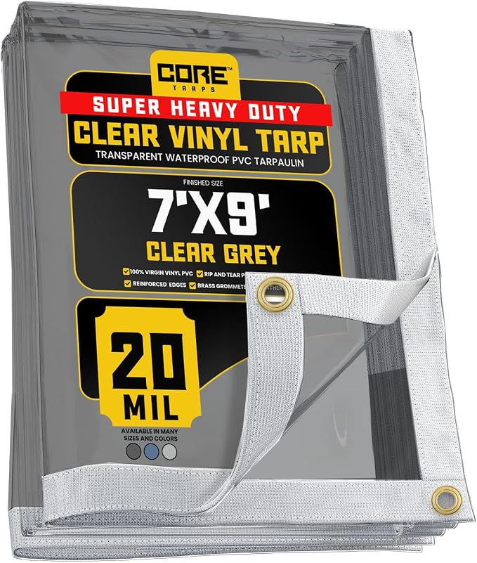Core Tarps 20 Mil Extreme Heavy Duty Clear Tarp by CoreTarps