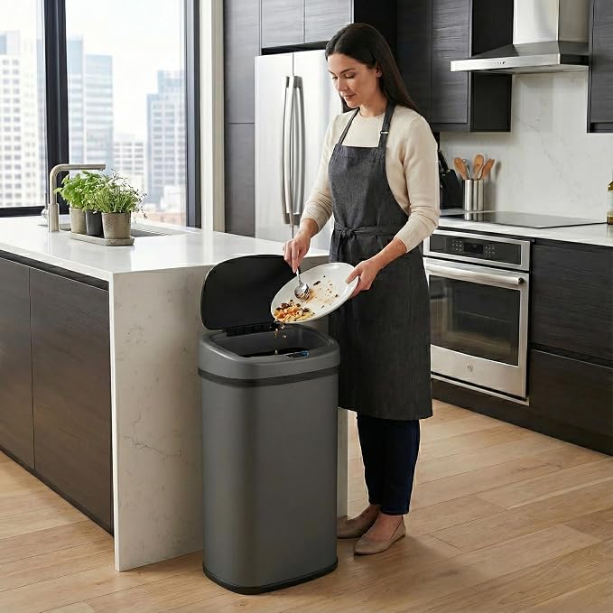 iTouchless 13 Gallon Automatic Sensor Trash Can - Image 2