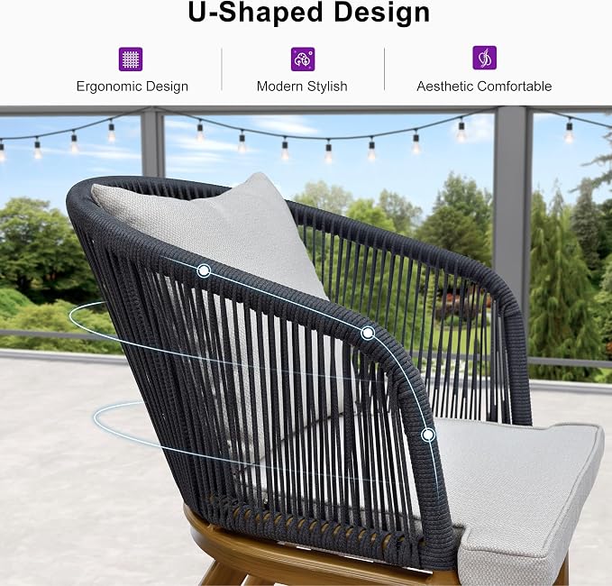 PURPLE LEAF 11 Pieces Patio Dining Set - Image 4