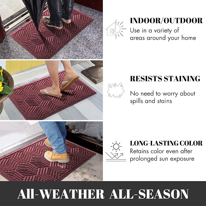 Yimobra Front Door Mat, All-Season Waterproof Outdoor Mat - Image 4