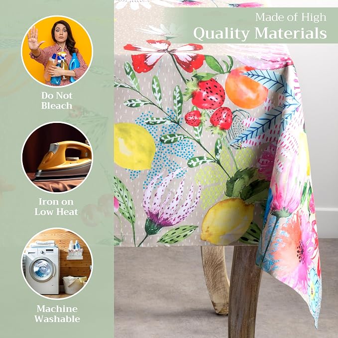 Maison d' Hermine Table Cloth Rectangle Table 100% Cotton 70 x 108 Inches - Image 3