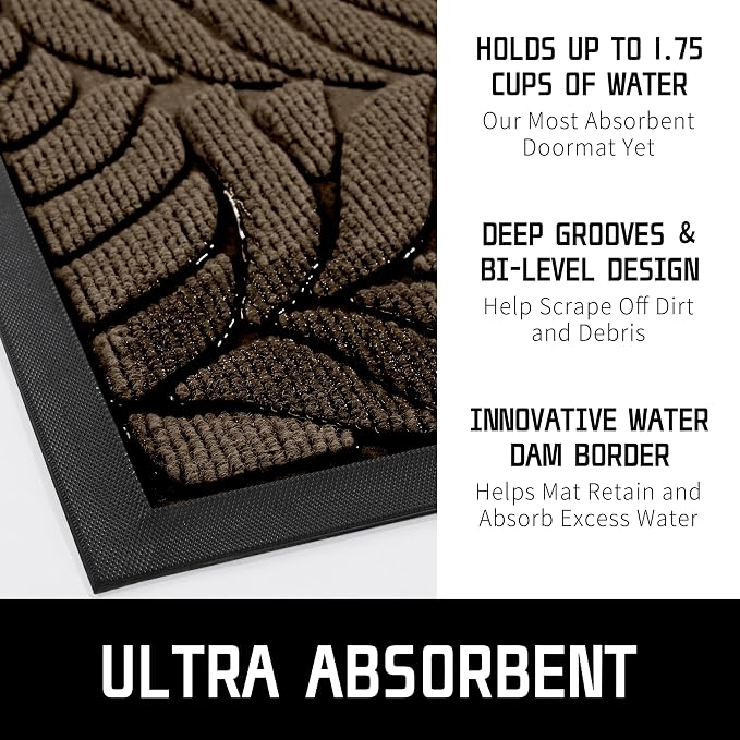 Yimobra 60x36 Large Door Mat Outdoor Indoor, All-Season Waterproof Door Mat - Image 5