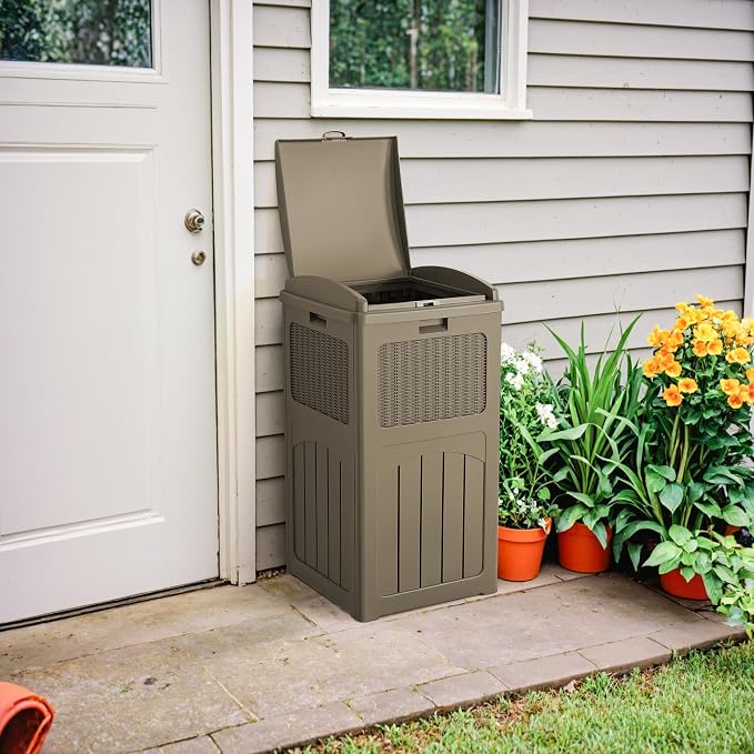 Devoko 33 Gallon Outdoor Trash Can, Hideaway Garbage Bins - Image 7