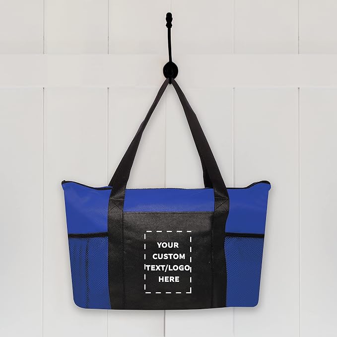 DISCOUNT PROMOS 10 Zippered Non-Woven Tote Bags Set - Image 6