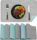 BLESWIN Faux Leather Placemats, PU Dining Table, Waterproof and Oil Resistant by BLESWIN