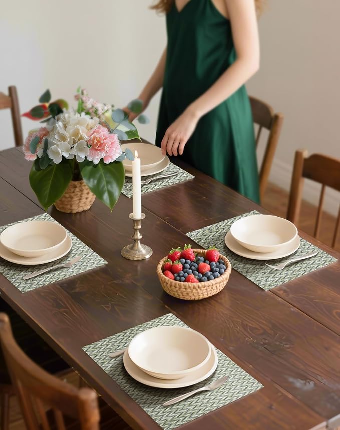 Leetaltree Green Placemats Set of 12 - Image 3