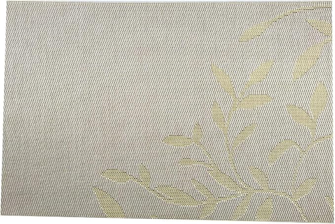 Gugrida Place Mats PVC Set of 6, Table Placemats Set of 6 PVC Washable Woven by Gugrida