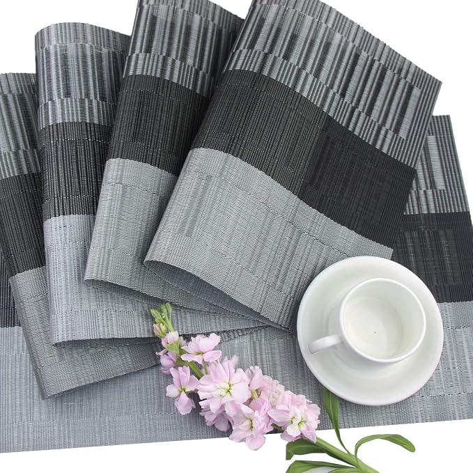 PIGCHCY Placemats Set of 8 Washable Durable Placemat Vinyl Heat Resistant - Image 6