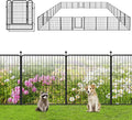 Garden Fence with Gate Metal Fencing Outdoor by Jhsomdr
