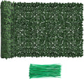 Faux Ivy Fence Privacy Screen Outdoor Expandable Artificial Greenery Roll Fake by Moeput
