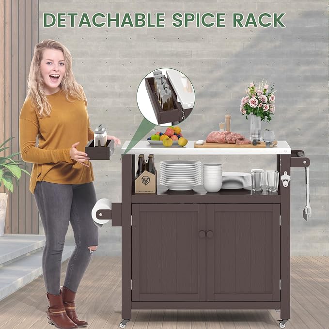 Weatherproof HIPS Outdoor Kitchen Island - Image 8
