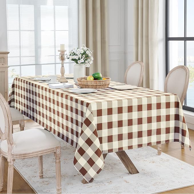 Softalker Gingham Checkered Tablecloth Square - Image 6