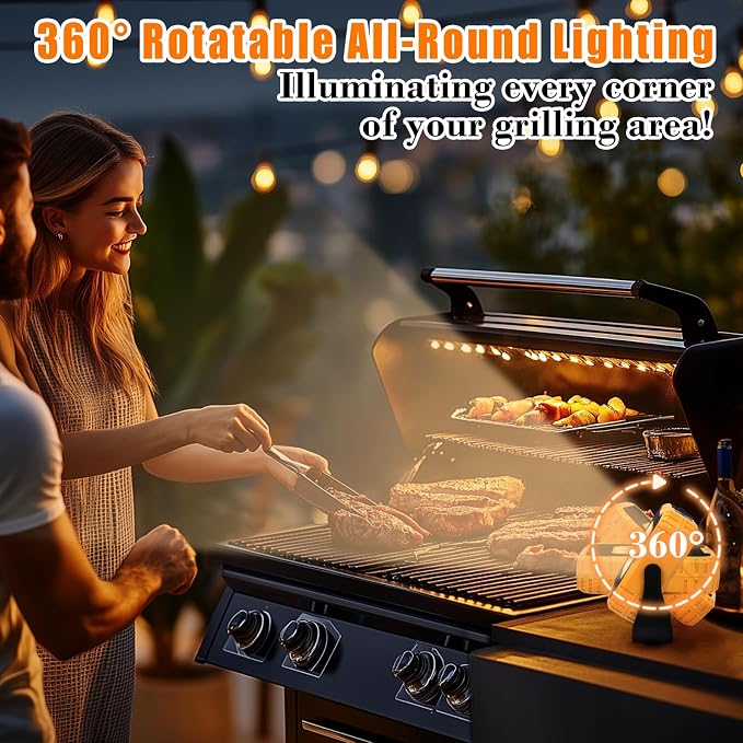 2-Pack 5000mAh LED Grill & Work Lights, Super Bright 1000LM Rechargeable - Image 3