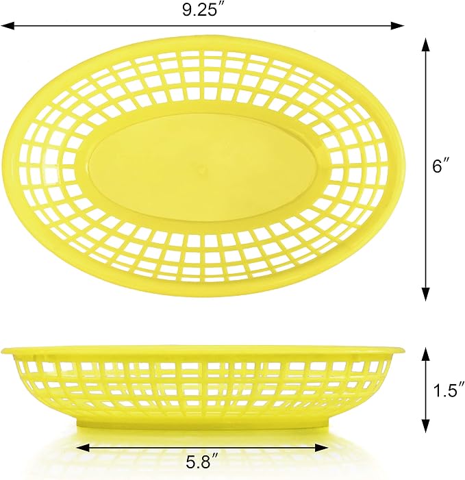 New Star Foodservice 44188 Fast Food Baskets, 9.25 x 6 inch Oval - Image 4
