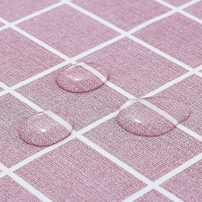 Romanstile Rectangle Vinyl Tablecloth, 100% Waterproof Oil-Proof Checkered - Image 4