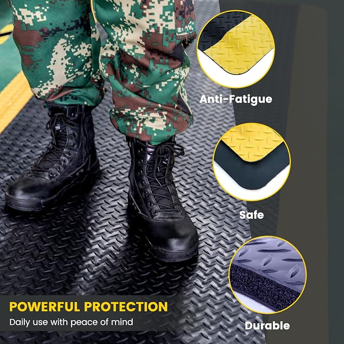 3' x 5' ESD Anti-Fatigue Conductive Mat, Durable Heavy Duty Diamond Plate - Image 6