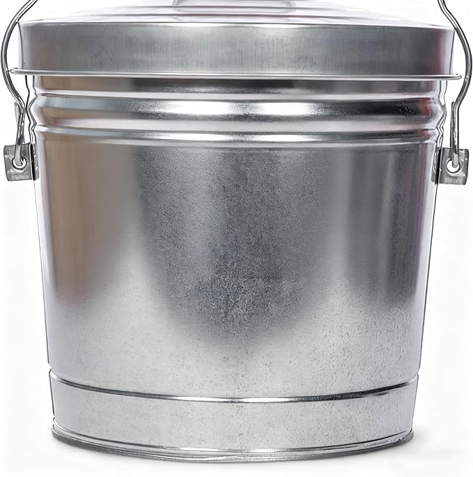 6-Gallon Galvanized Steel Storage Can - Image 2
