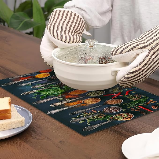 Various Herbs Placemats Set of 6, Spices - Image 4