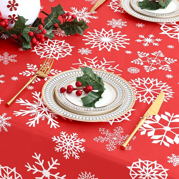 misaya Rectangle Waterproof Vinyl Table Cloth, Wipeable Tablecloth - Image 8
