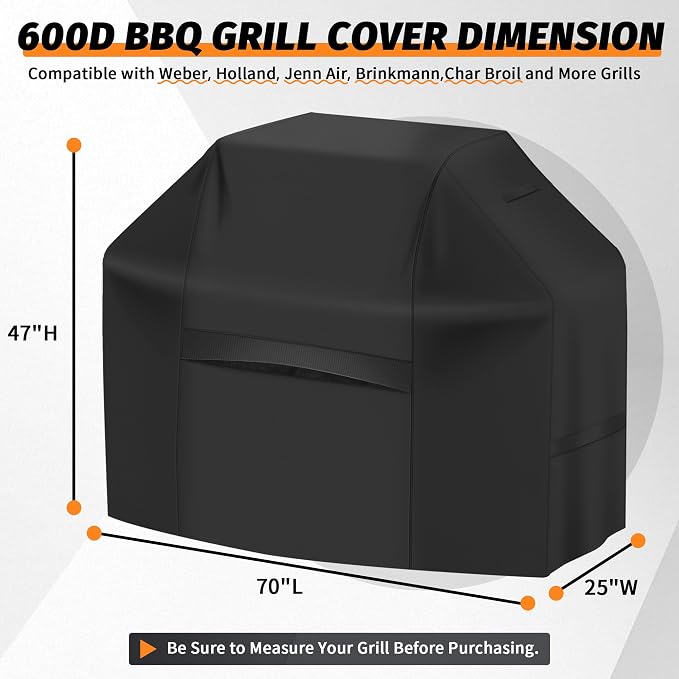 iCOVER Grill Cover 70 Inch, BBQ Grill Cover - Image 2
