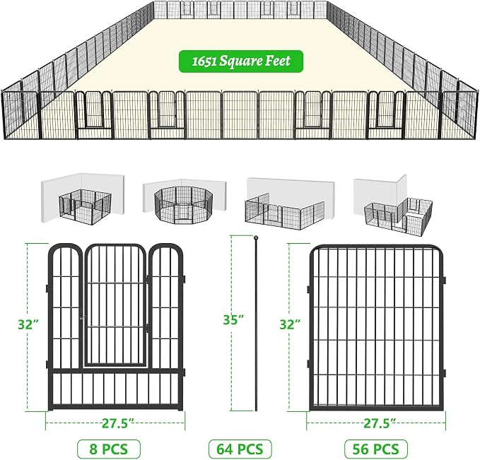 Garden Fence with Gate Metal Fencing Outdoor - Image 7