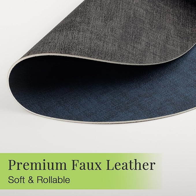 13-Inch Faux Leather Round Placemats Set of 6, Waterproof Anti-Slip Dual Sided - Image 4
