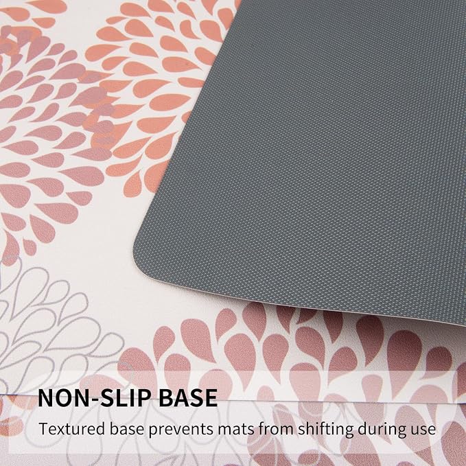 QIYI Placemats Set of 6, 12x18 Inch Faux Leather Place Mats - Image 5