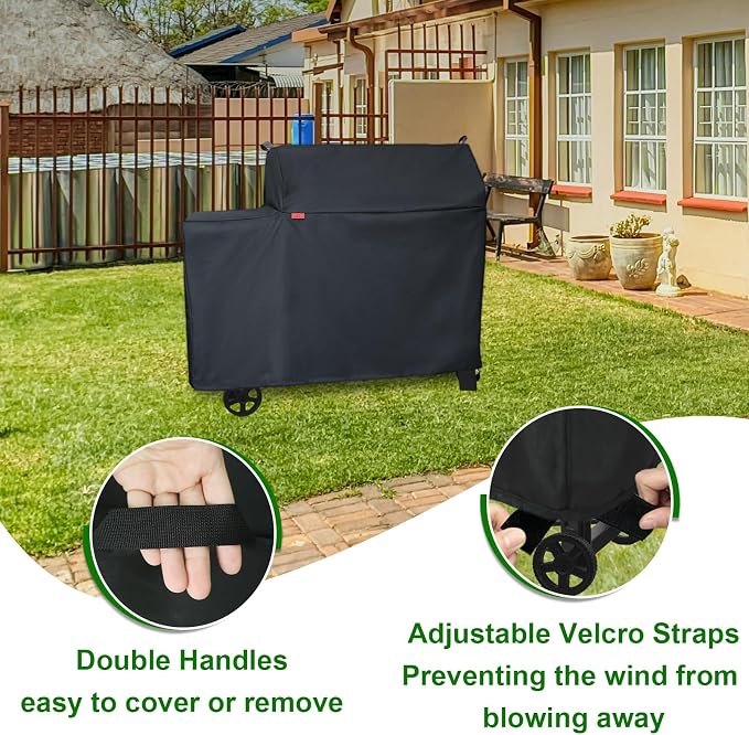 Grill Cover Fits Traeger Grills Woodridge Grill and Smoker TFB86MLH, Outdoor - Image 3