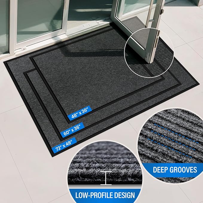 4' X 6' Durable Front Door Mat Indoor Outdoor Entrance, Commercial Door Floor - Image 4