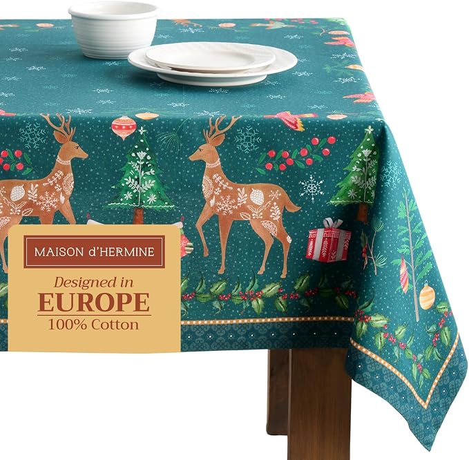 Maison d' Hermine Table Cloth Rectangle Table 100% Cotton 60 x 120 Inches Fall by MaisondHermine