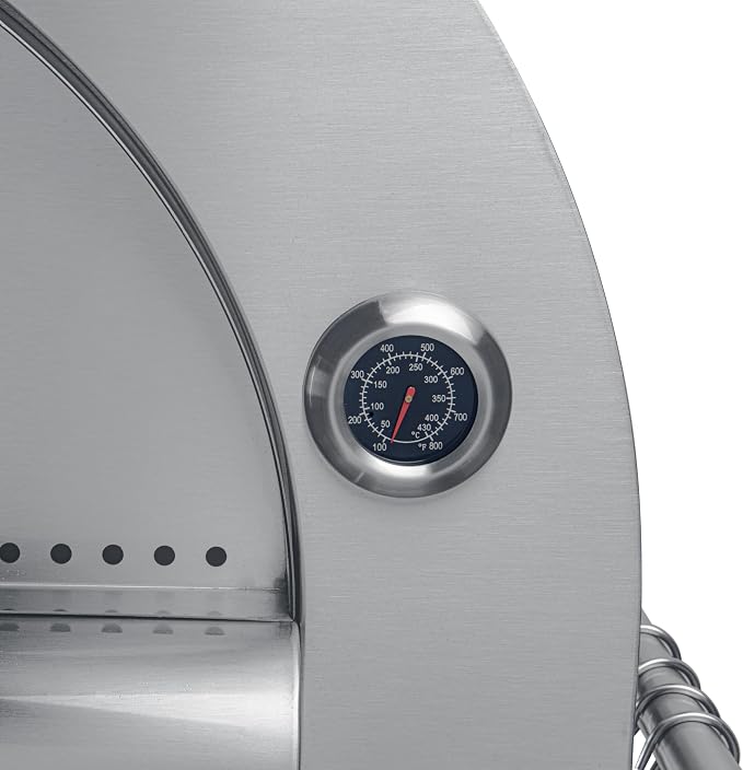 KoolMore 32 in. Outdoor Gas and Wood fired Pizza Oven in Stainless-Steel - Image 4