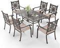 Sophia & William 7 Pieces Cast Aluminium Patio Dining Furniture Set by SophiaWilliam