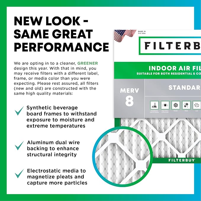 Filterbuy 12x18x4 Air Filter MERV 8 Essential Dust & Allergy Defense, - Image 3