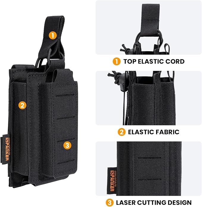 EXCELLENT ELITE SPANKER Tactical Open-Top Single/Double/Triple Molle Mag Pouch - Image 3