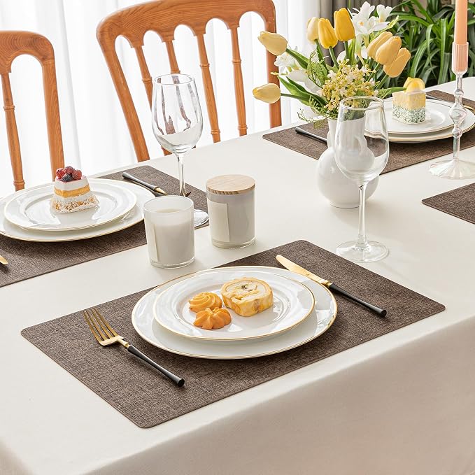 Romanstile Vinyl Placemats Set of 6-12 X 17 Inch - Image 2