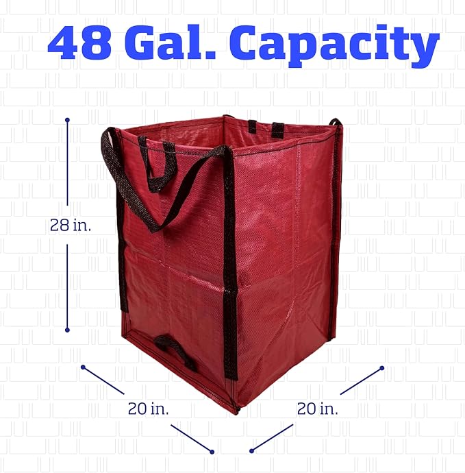 DURASACK Heavy Duty Home and Yard Waste Bag 48-Gallon Woven Polypropylene - Image 7