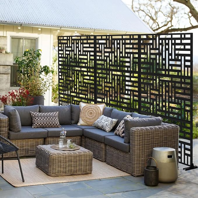 72" H×47" W Metal Privacy Screen, Outdoor Indoor Privacy Screens - Image 9