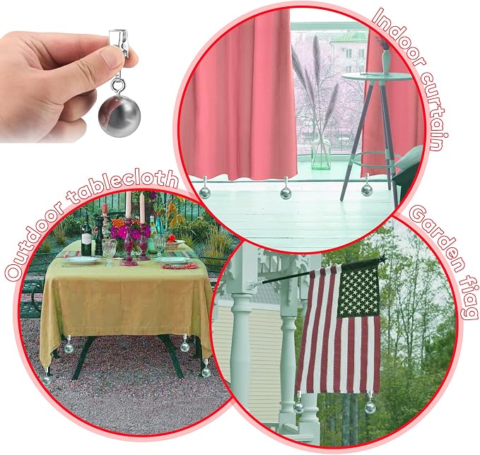 24 Pack Outdoor Curtain Weights, Outdoor Drapery - Image 5