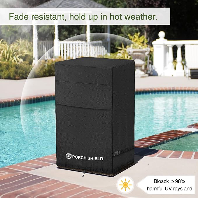 Porch Shield Fade Resistant Square Patio Fire Column Cover 21 inch Waterproof - Image 5
