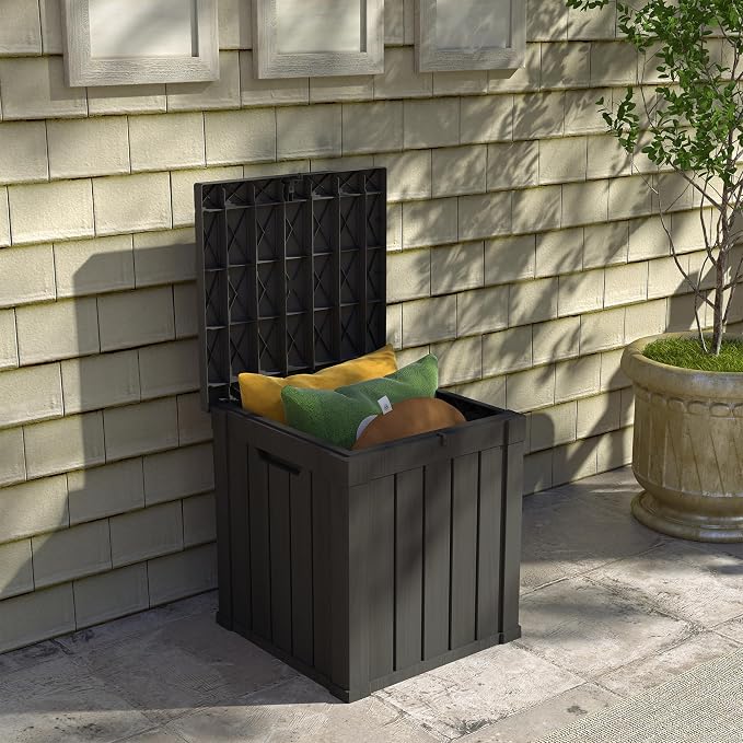 80 Gallon Outdoor Storage Box Waterproof, Resin Deck Boxes by Unknown