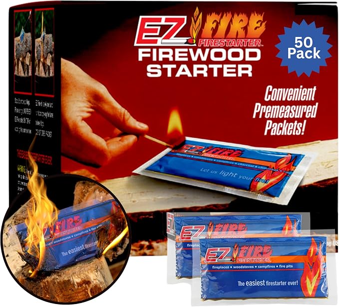 – All-Natural Fire Starters for Campfires, Fire Pits, BBQs & Fireplaces – Long by EZFIREFIRESTARTER
