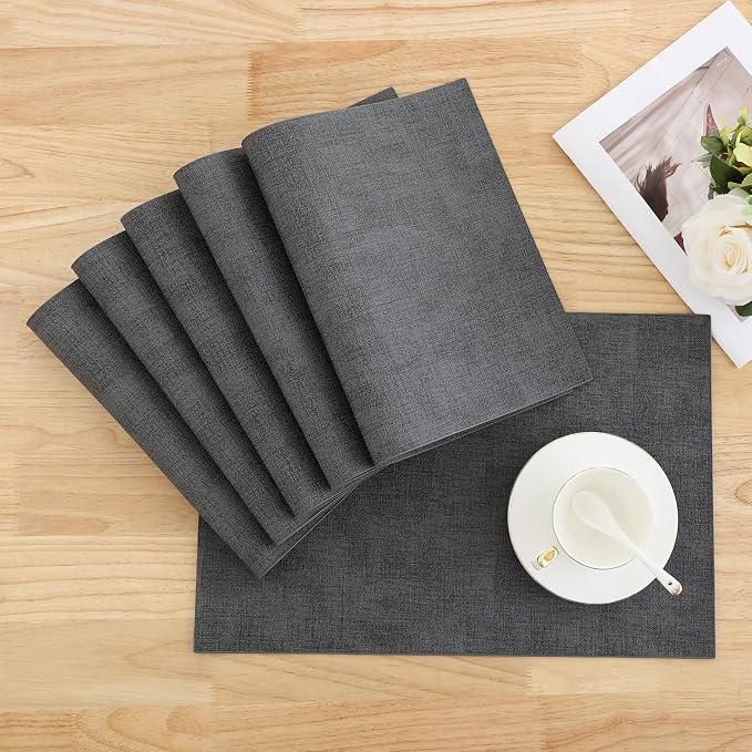 Homaxy Faux Leather Heat Resistant Placemats - Image 8