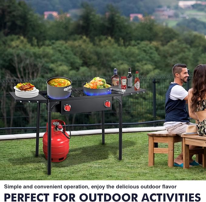 Llamaviva 2 Burner Gas Stove, Propane Outdoor Stove - Image 2