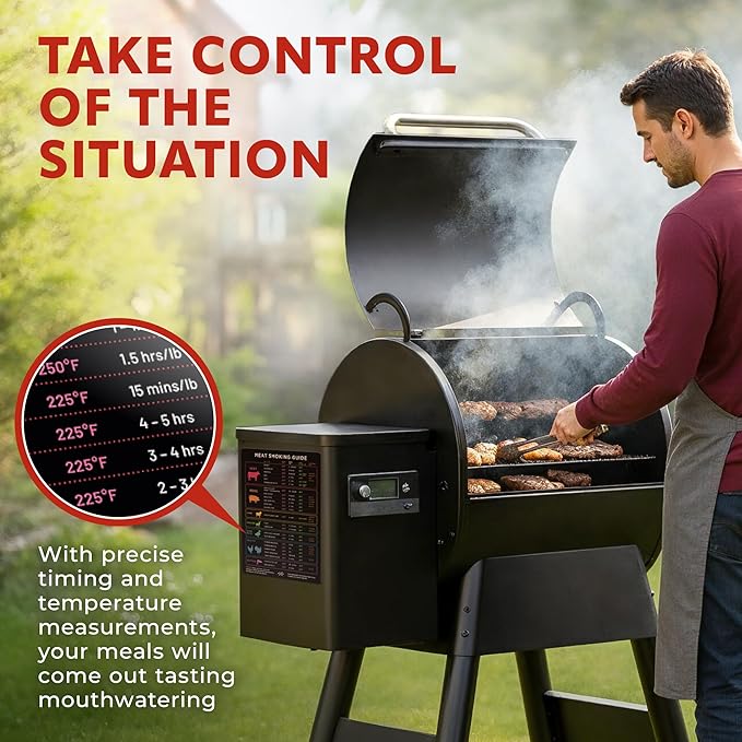 X-Large Meat Temperature Magnet & BBQ Smoker Guide - Image 2
