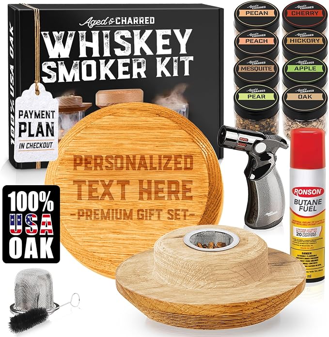 Personalised Whiskey Smoker Kit by AgedCharred