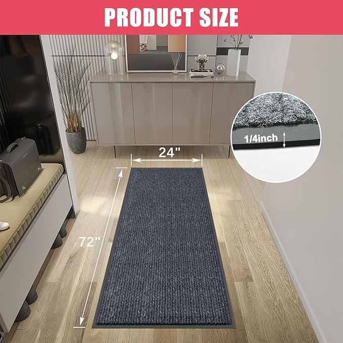 Kuyal Front Door Mat, Commercial Floor Mats Inside Outside Entrance, Heavy Duty - Image 3