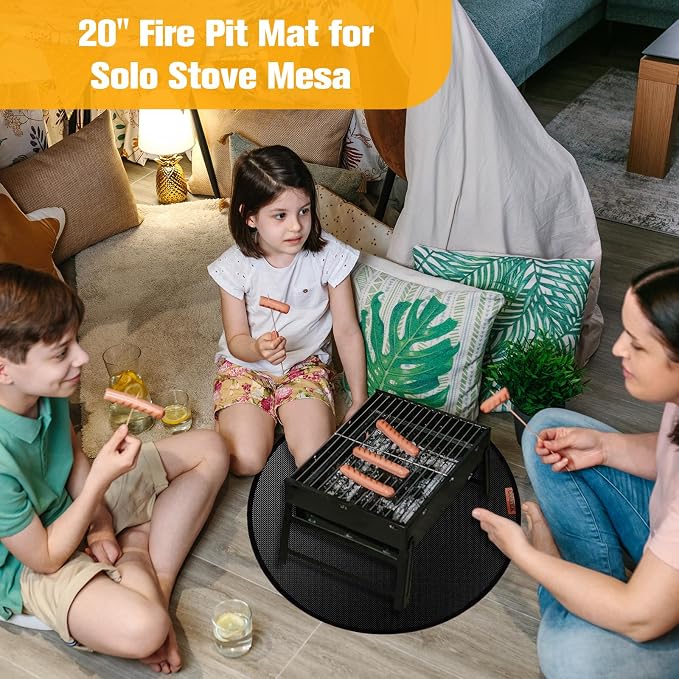 20" Fire Pit Mat for Solo Stove Mesa, Tabletop Fire Pit, Fireproof Mat for - Image 6