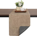 Table Runners 55 Inches Long, Dual-Sided Faux Leather Farmhouse Table Runner by Chitomars