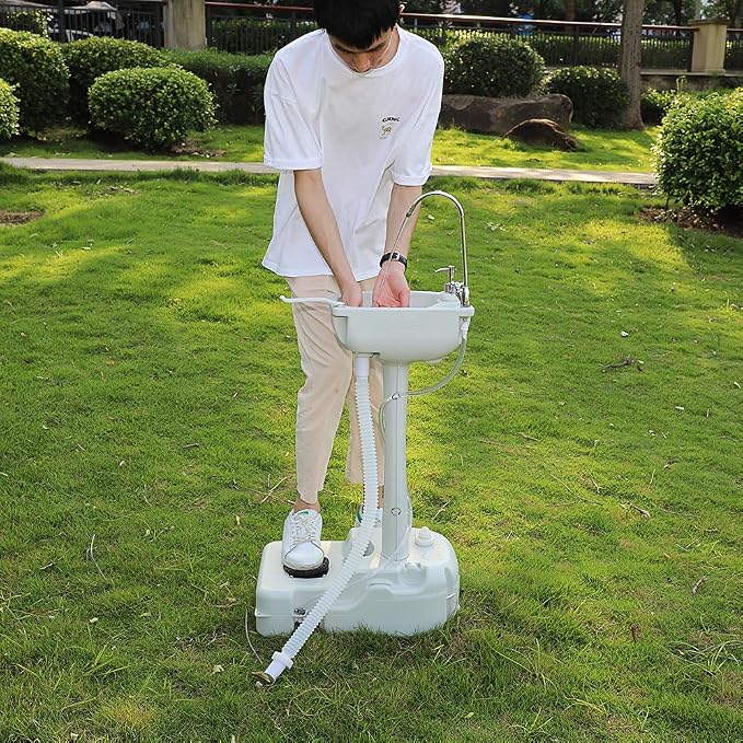 VINGLI Upgraded Portable Sink and Toilet Combo| Self-contained 5 Gal Hand - Image 8