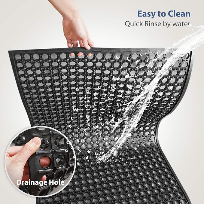 Outdoor Rubber Mat Kitchen Anti-Fatigue Floor Mats Restaurant Bar Floor Mat New - Image 4